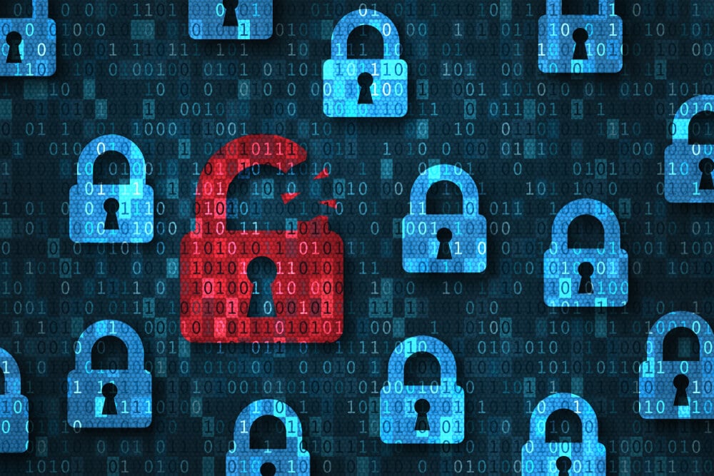 Security breach, system hacked alert