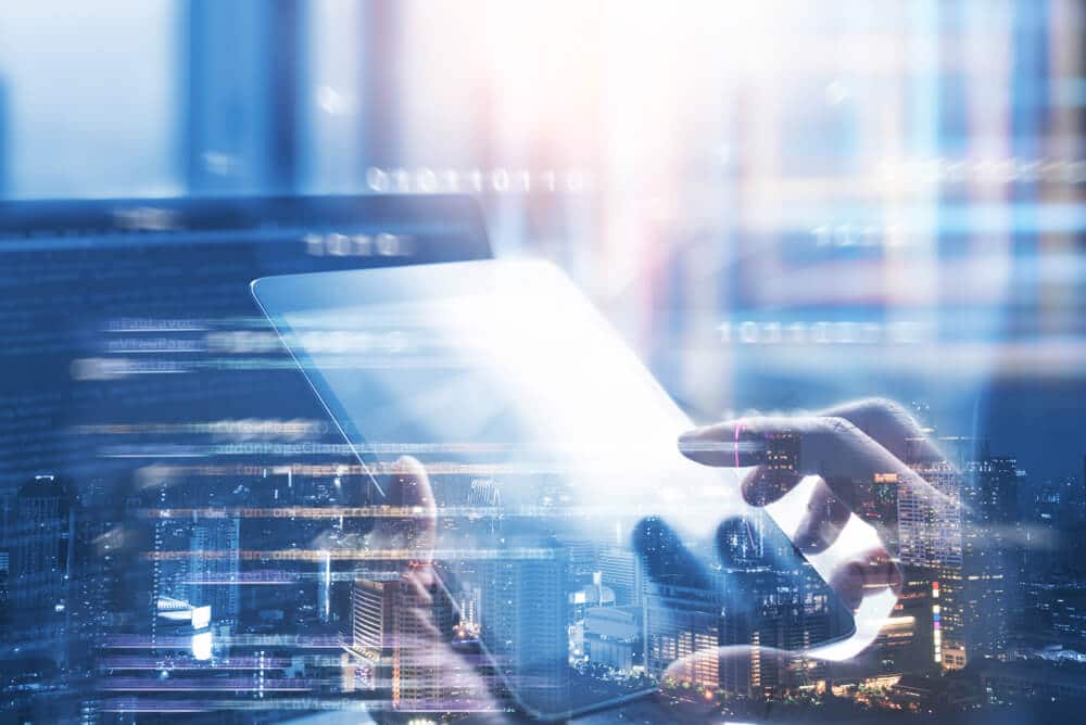 Business and technology, software development, IoT concept