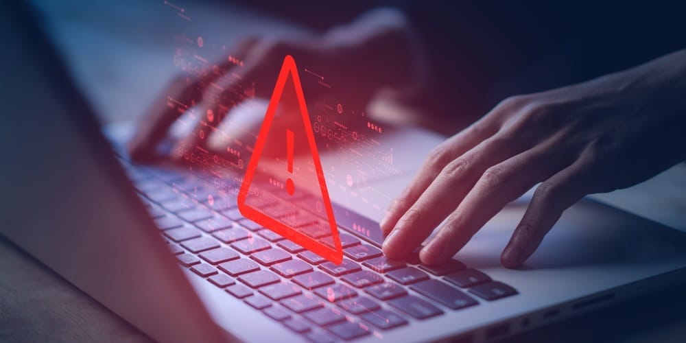System hacked warning alert