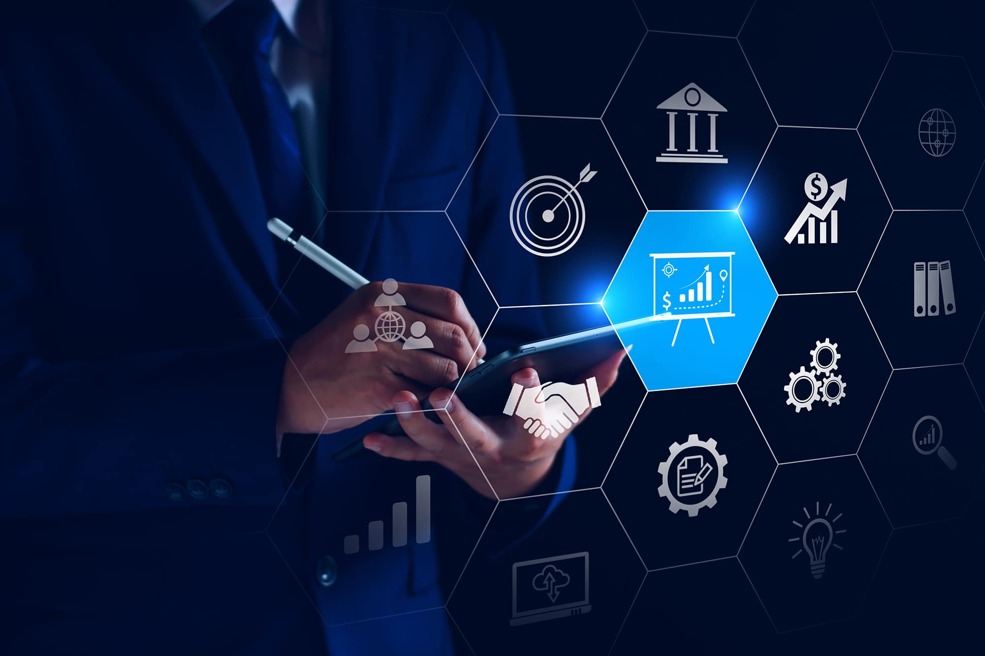 Digital business planning concept