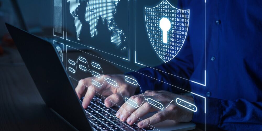 cybersecurity expert working on secure access internet