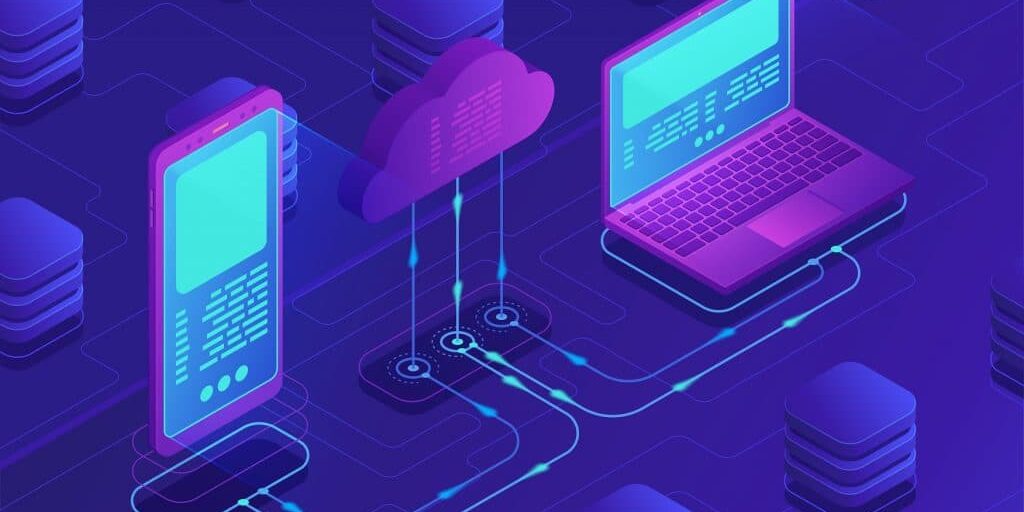 Synchronization backend cloud data storage with laptop