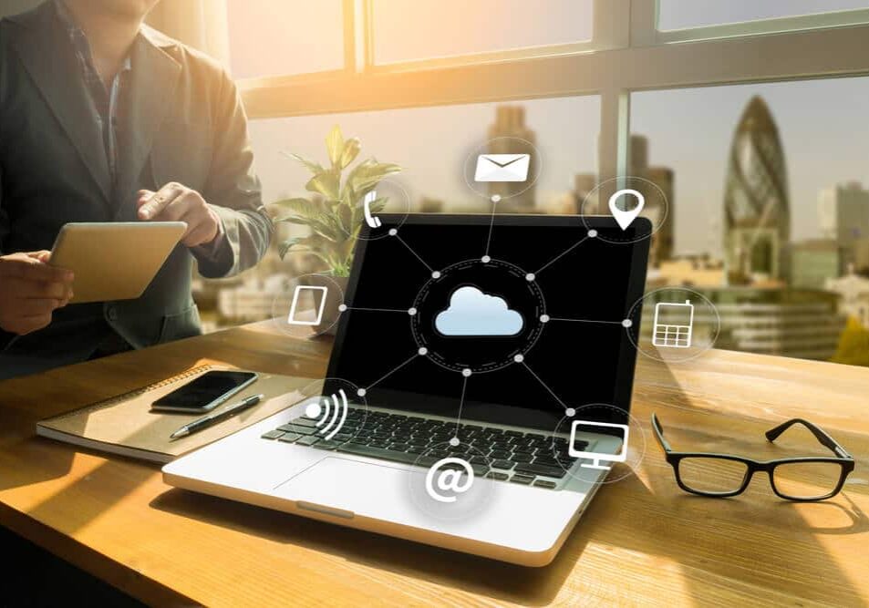 Cloud Computing diagram Network Data Storage Technology Service