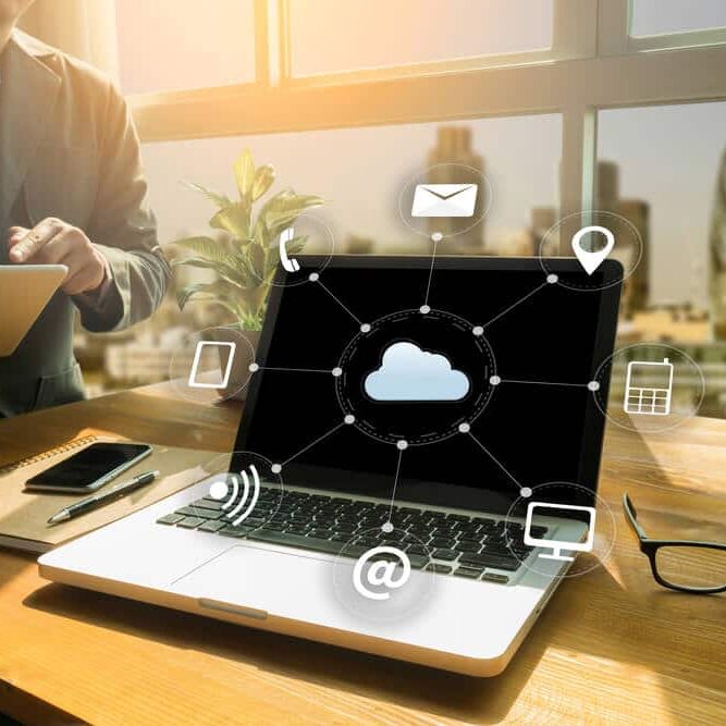 Cloud Computing diagram Network Data Storage Technology Service
