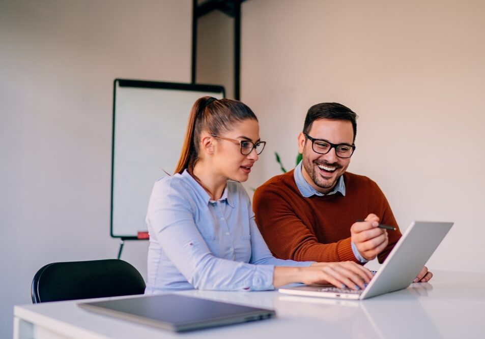 businesspeople working together in the office