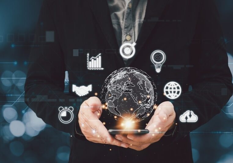 Business global internet connection application technology and digital marketing